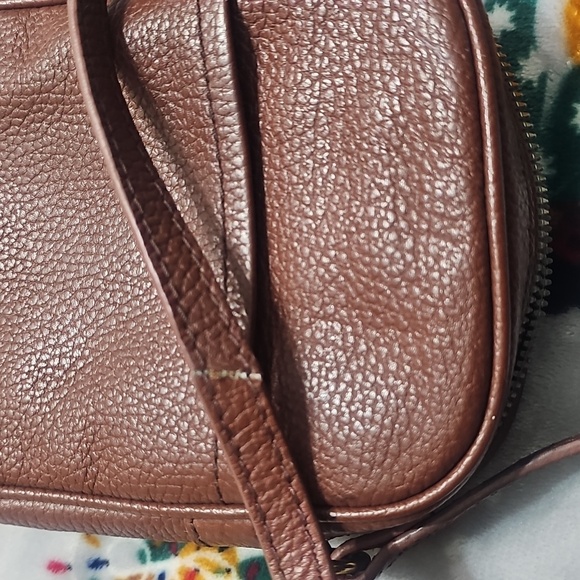 American Leather Company Cleveland Collection Brown Crossbody Bag - Picture 3 of 14
